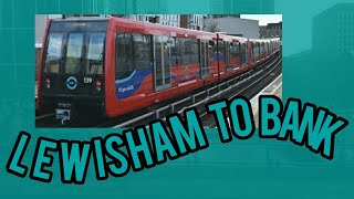 Lewisham to Bank  FULL JOURNEY  Docklands Light Railway B07 Train via Canary Wharf [upl. by Ettellocin796]