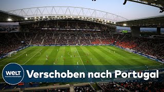 CHAMPIONSLEAGUEFINALE VERLEGT Das Endspiel wird von der Türkei nach Portugal verlegt [upl. by Erlond]