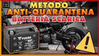 COME RICARICARE LA BATTERIA DELLA MOTO  BATTERIA A TERRA METODO ANTIQUARANTENA [upl. by Lesak]