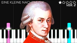 Mozart  Eine kleine Nachtmusik  EASY Piano Tutorial [upl. by Tatiana]