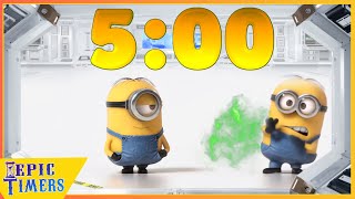 5 minute minions timer with music and farts [upl. by Neemsaj]