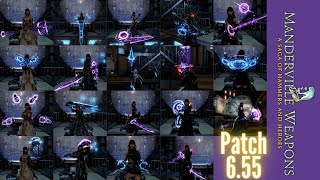 All Mandervillous Weapons Patch 655  Final Relic Manderville Weapons FFXIV Endwalker [upl. by Kelsy219]