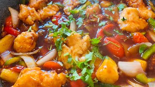 POISSON FRIT SAUCE AIGRE DOUCE  CRISPY SWEET AND SOUR FISH STIRFRY VIDEO 191 [upl. by Saudra]