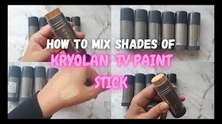 How to use Kryolan TV Paint Stick How to Mix Shades in Kryolan Stick to make Custom Shades Urdu [upl. by Idolah]