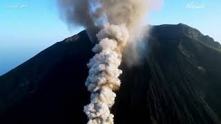 Italys Mount Stromboli erupts spewing lava and ash [upl. by Awad]