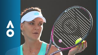 Kristyna Pliskova v Agnieszka Radwanska match highlights 1R  Australian Open 2018 [upl. by Suiravat117]