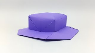 How To Make a Paper Hat  DIY Origami Cap Making Simple amp Easy Tutorial Step By Step Folds [upl. by Oletha]