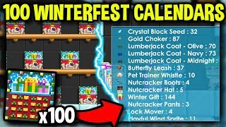 HARVESTING 100 CALENDARS AT ONCE 20 DAYS  Growtopia [upl. by Alarice362]