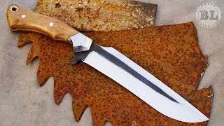 Making a Hunting knife from an Old Saw Blade [upl. by Assirrac545]