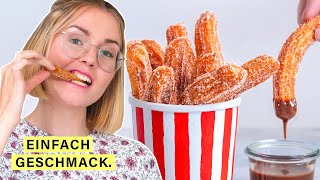 So machst du die perfekten CHURROS wie vom JAHRMARKT 🎠 [upl. by Ytrebil]