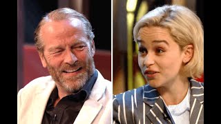 Emilia Clarke and Iain Glen talk about the quotfriendzonequot on Conans show [upl. by Ahcsat]