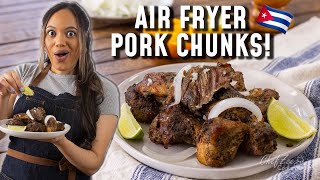 Air Fryer CUBAN Masitas de Puerco  Air Fryer Pork Chunks  Chef Zee Cooks [upl. by Platt903]