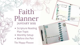 Faith Planner Setup  January 2022  The Happy Planner [upl. by Asilem]