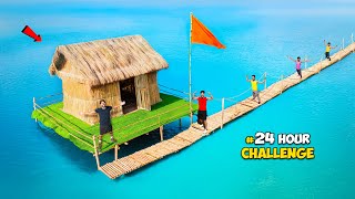 Living 24 Hours In Waterलेकिन पानी में साँप है 😰  Challenge Accepted [upl. by Atiluap]