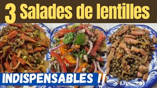 3 Salades de Lentilles froides indispensables [upl. by Nagoh]