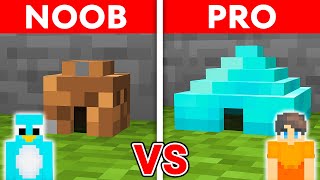 Noob VS Pro SAFEST TINY HOUSE BUILD CHALLENGE [upl. by Erb]