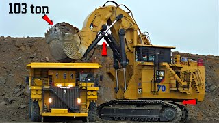 Extreme Big 1100 tons Machine Caterpillar 6090 AMAZING MACHINE [upl. by Nettle]