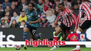 Match Highlights  Sunderland 1 Boro 0  Matchday 6 [upl. by Yssor]