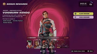 How to Unlock Voidburn Kendo in Fortnite  Battle Pass Bonus Rewards Page 7 [upl. by Otter]