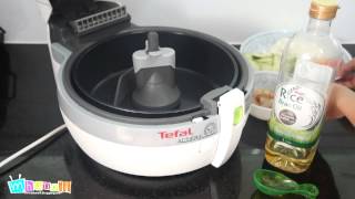 หมูน้อยเข้าครัวโชว์เมนู quotกุ้งผัดเปรี้ยวหวานลิ้นจี่quot by Tefal Actifry [upl. by Skelly]