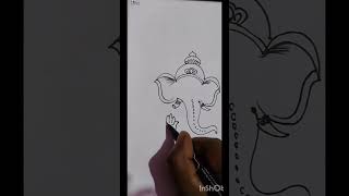 easy ganesha drawing  easy art  youtube shorts [upl. by Schlosser]