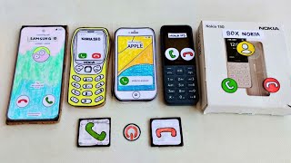 SAMSUNG S23U NOKIA 3310 IPHONE 5 NOKIA 130 and BOX Phone incoming call with box stopmotion [upl. by Yramanna]