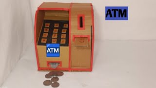 How to make ATM machine from Cardboard  Cardboard ka ATM machine kaise banaye  cardboard craft [upl. by Sivam]