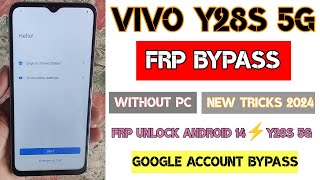 Vivo y28s 5G FRP Bypass Without Pc Vivo y28s New Tricks Frp unlock Android 14⚡Y28s 5G ka lock kaise [upl. by Dorthy84]