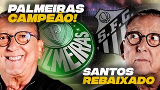 CHEGA AO FIM O BRASILEIRÃO 2023 PALMEIRAS CAMPEÃO E SANTOS CAI PELA 1ª VEZ [upl. by Fauver]