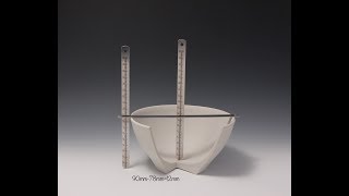 320 Trimming a Bowl Using Precision Measuring Rulers with HsinChuen Lin 林新春 修碗坯示範 [upl. by Aimej]