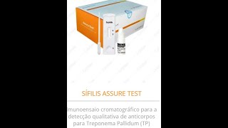 Teste Sífilis Assure Teste1 [upl. by Gastineau]