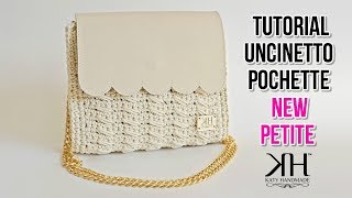 TUTORIAL BORSAPOCHETTE UNCINETTO quotNew Petitequot Maglia obliqua CROCHET ♡ Katy Handmade [upl. by Anawt215]