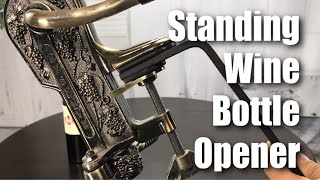 Antique Bronze Corkscrew Wine Bottle Opener Stand Review [upl. by Otcefrep]