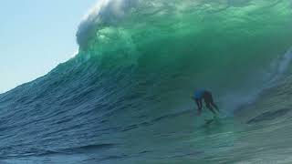 Huge Wipeout Nazare Portugal  Oskar Sheldon surfing [upl. by Eeram167]