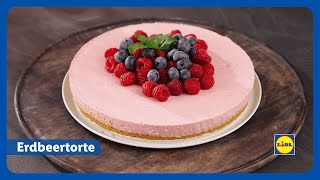 Erdbeertorte Rezept  Lidl Österreich [upl. by Slaby829]