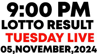 Lotto Result Today 9pm Draw November 05 2024 Swertres Ez2 Pcso Live Result [upl. by Ecneps773]