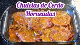 CHULETAS DE CERDO AL HORNO [upl. by Asilej]