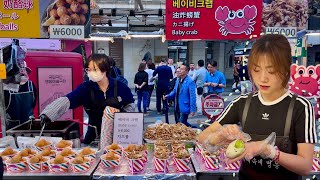 Warning Myeongdong street food you cant resist [upl. by Yajnas]