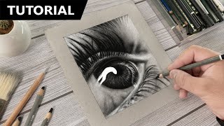 How to Draw REALISTIC Eye  Step by Step [upl. by Harima]