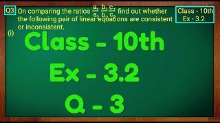 Class  10th Ex  32 Q 3 Maths Pair of Linear Equations in Two Variables NCERT CBSE [upl. by Meghan541]