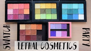 Lethal Cosmetics swatch party [upl. by Adao569]