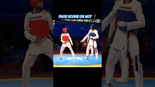 FACE SCORE OR NOT ❓🤔 taekwondo taekwondofamily viralshorts goldmedal sports trending [upl. by Minier]