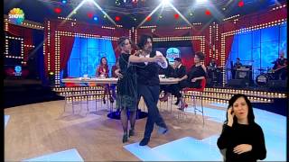 Pelin Batudan canlı yayında tango dersi [upl. by Esinnej598]