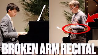 FAMILY PIANO RECITAL TO REMEMBER  PLAYING PIANO WITH A BROKEN ARM [upl. by Matias]