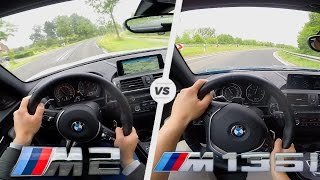 BMW M2 vs BMW M135i Xdrive 400 HP  Acceleration Top Speed POV Autobahn Test Drive amp Sound [upl. by Drislane]