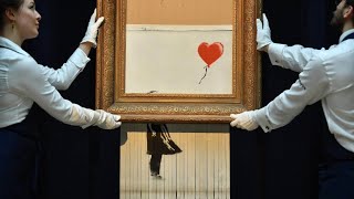 So wollte Banksy sein Bild eigentlich schreddern [upl. by Magdaia]