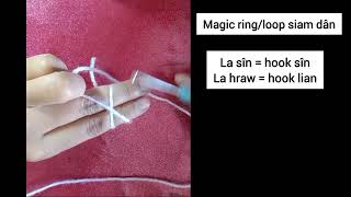 Crochet Magic Ringloop Tutorial PART  1Mizo tawngin🧶 [upl. by Stagg]