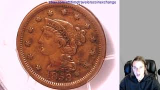 SOLD my 1853 Large Cent worth PCGS Genuine Env Damage  XF Details 28393638 [upl. by Janene866]