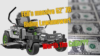 Ego Power 56v Z6 Zero Turn Riding Mower Review ZT5207L [upl. by Aowda]