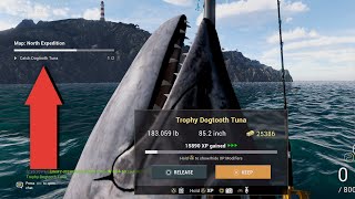 Map North Expedition  How To Get Dogtooth Tuna In Kaiji No Ri  Fishing Planet [upl. by Miyasawa]